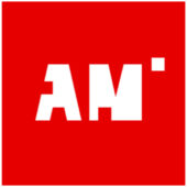 Het logo van AM